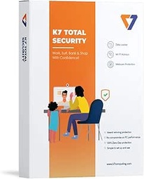 K7 Total Security Antivirus 2024 for Windows laptop/pc |1 User, 3 years| Antivirus, Internet security, Data security, Threat Protection